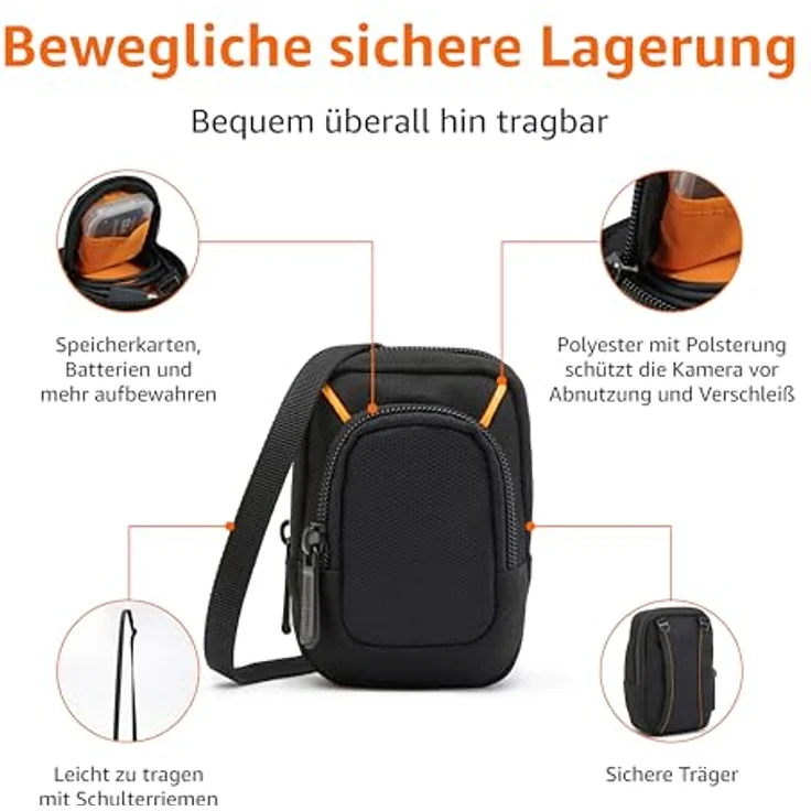 AmazonBasics Kameratasche für Kompaktkameras, mittlere Größe - Preisvergleich – Bild 2