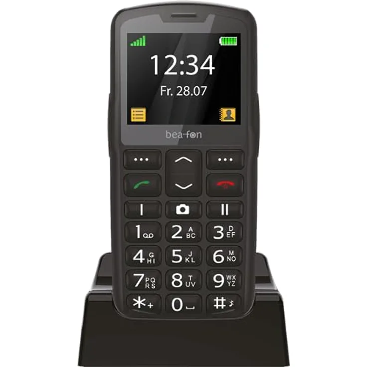 Beafon, SL260, Silverline, Handy, Bartype, Tastentelefon, Seniorentelefon mot SOS Notruftaste, 2,2" (5,58Zoll), schwarz