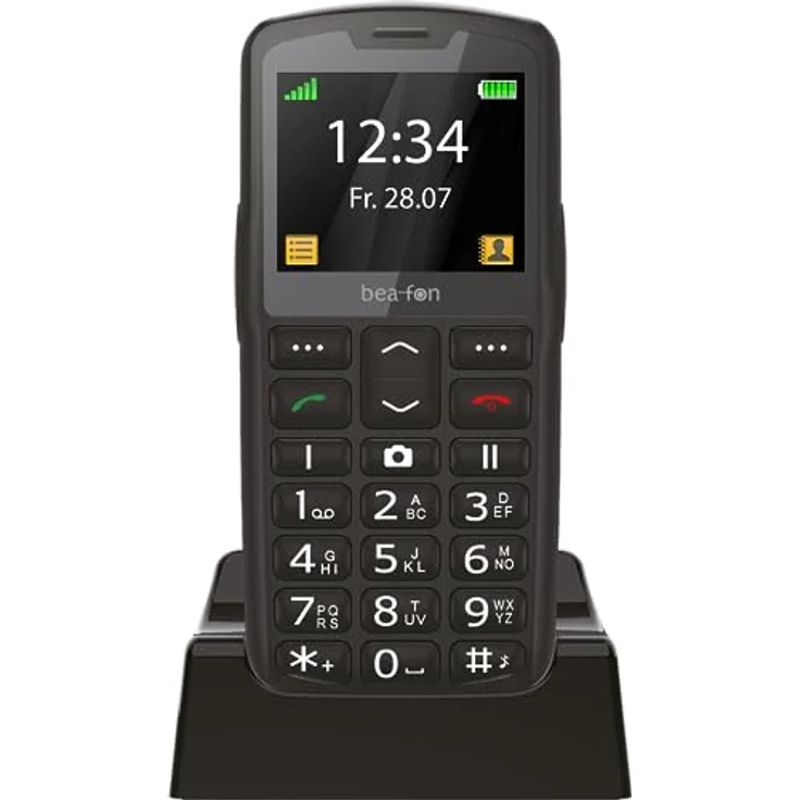 Beafon, SL260, Silverline, Handy, Bartype, Tastentelefon, Seniorentelefon mot SOS Notruftaste, 2,2" (5,58Zoll), schwarz – Bild 1