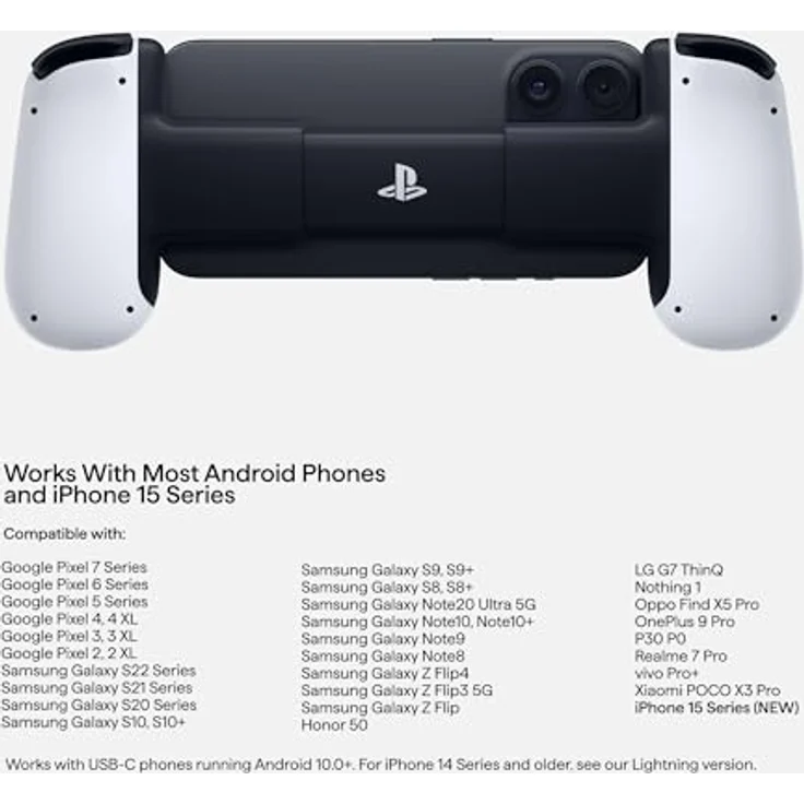 BACKBONE One Mobiler Gaming-Controller für das Android & iPhone 15 Series (USB-C) - PlayStation Edition - 2nd Gen - Schwarz - Spiele Xbox, PlayStation & mehr – Bild 4