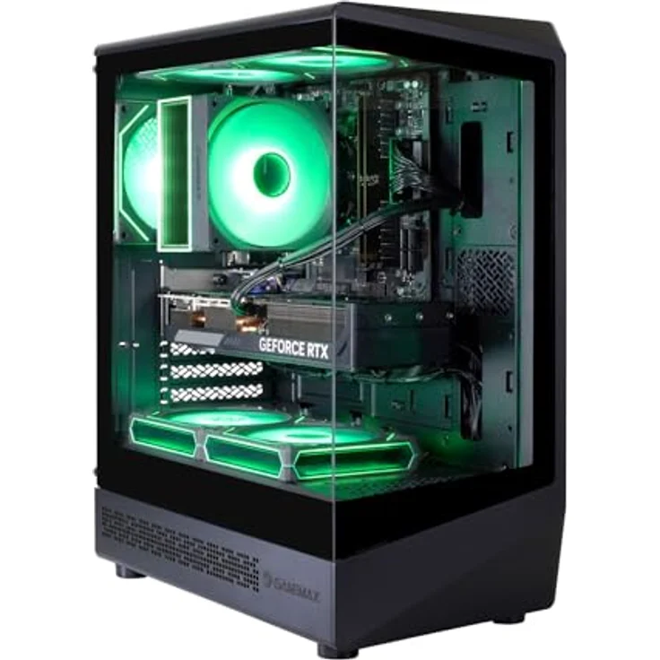 GameMax VISTA COC AB 7816, Gaming-PC mit Ryzen 5 9600X, 16GB DDR5, 1TB SSD und RTX 5060Ti (16GB), ARGB-Beleuchtung, Windows 11 Home – Bild 5