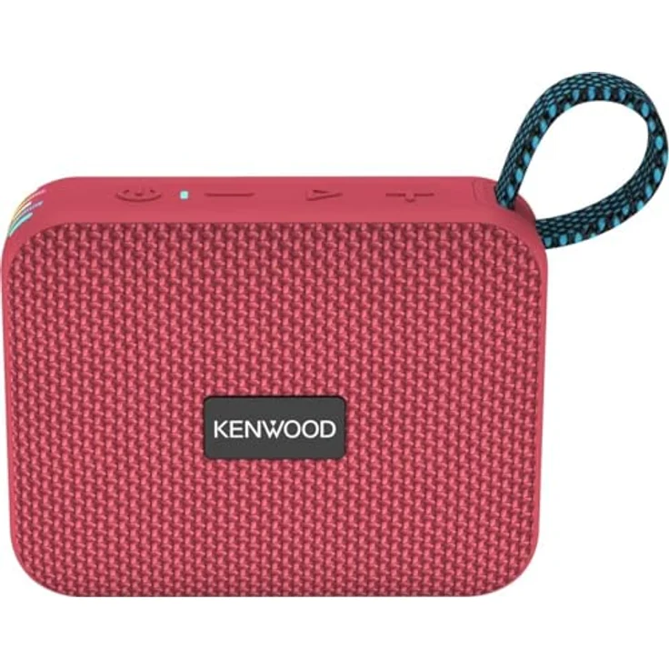 Kenwood AS-60BT-V Tragbarer Bluetooth-Lautsprecher 5 W, TWS Stereo, IPX7 wasserdicht, LED-Effekt, bis zu 8,5 h Akkulaufzeit, kompaktes Design, Rot – Bild 2