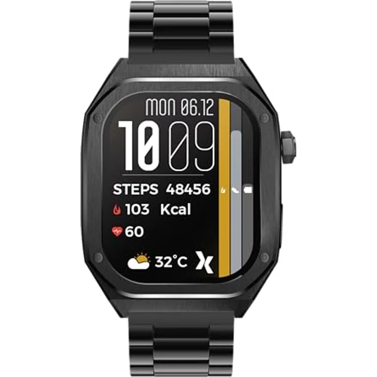 Maxcom BijouWatch® FW65 Iron S Herren Schmuck Smartwatch - AMOLED-Bildschirm 5,0 cm, Anruffunktion, IP68, Sport-Tracker, 2 Armbänder - Schwarz, Schwarz, Einheitsgröße – Bild 5