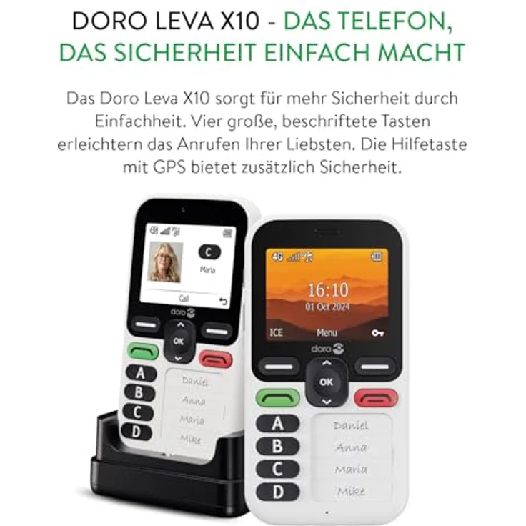 Doro Leva X10 White/Black, Smartphone mit innovativem Design – Bild 4