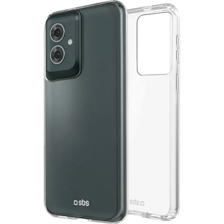 sbs mobile Handyhülle für Motorola Moto G55, transparent, Einfarbig, geeignet für 16,5 cm Bildschirm