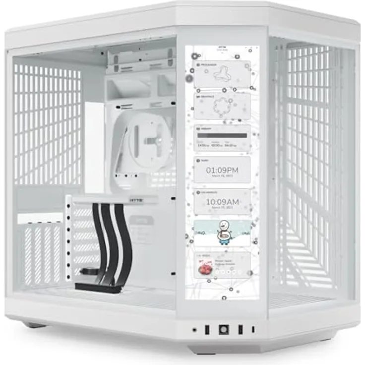 Hyte Y70 Touch Mid Tower Gehäuse Weiß (E-ATX/ATX/M-ATX/M-ITX)