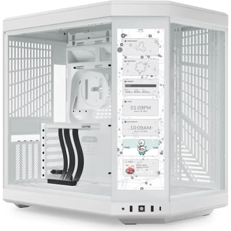 Hyte Y70 Touch Mid Tower Gehäuse Weiß (E-ATX/ATX/M-ATX/M-ITX) – Bild 1