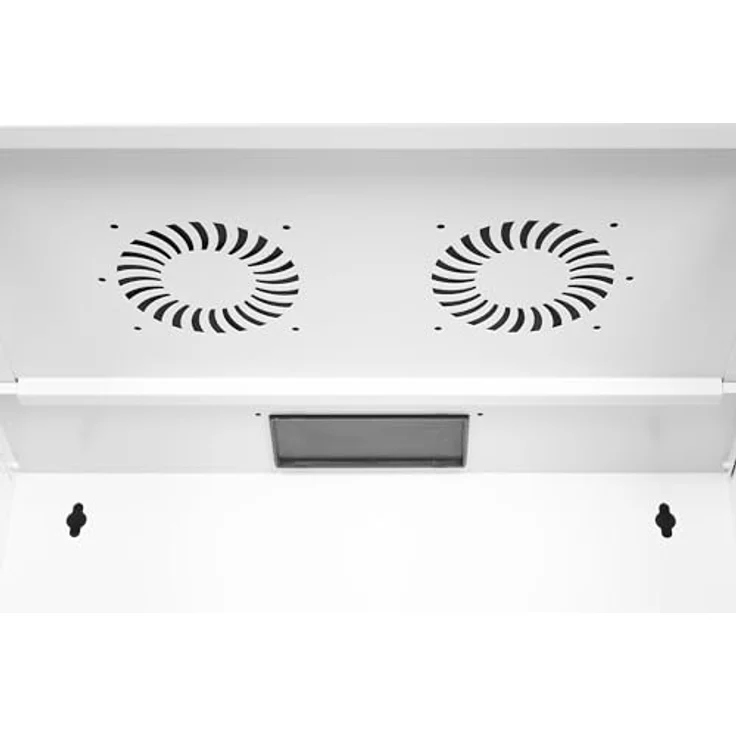 DIGITUS Netzwerkschrank SoHo Pro - 19-Zoll Rack 12 HE - Unmontiert - Wandmontage - 400 mm Tiefe - 327 mm Nutztiefe - Traglast 60 kg - Glastür - Grau – Bild 4