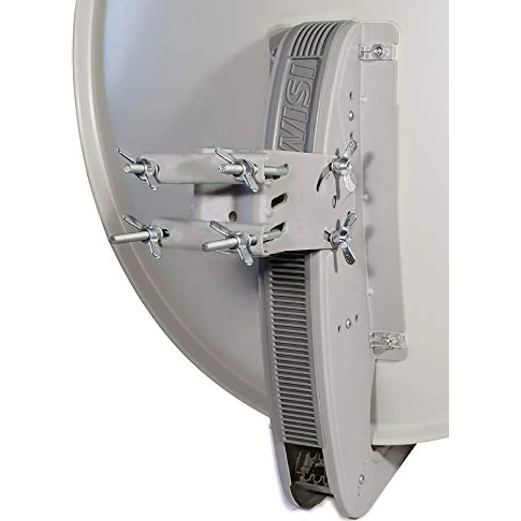 WISI Orbit Topline Satelliten Offset-Antenne OA85G in Lichtgrau ? 85cm Reflektor aus Aluminium mit 40mm LNB-Halterung, Feedarm und Mastschellen ? Komplette Sat Antenne mit Montagezubehör – Bild 2