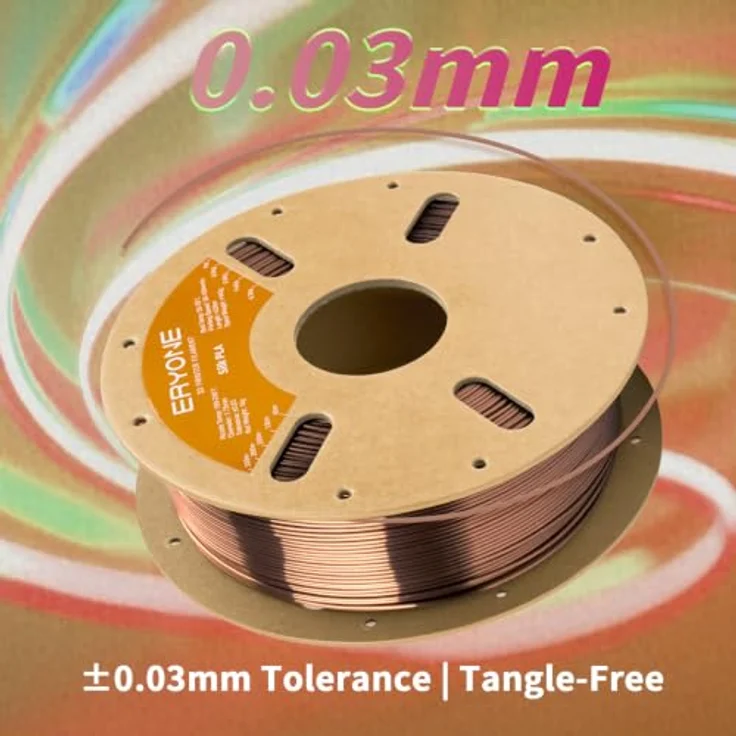 ERYONE Silk PLA Filament 1.75 mm, Seiden PLA Mocha Brown, 1 kg, hochglänzende Druckqualität, kompatibel mit 3D Druckern – Bild 4