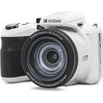KODAK Pixpro Astro Zoom AZ425 – Digitalkamera Bridge, 42-facher optischer Zoom, 24 mm Weitwinkel, 20 Megapixel, LCD 3, Full HD 1080p, Li-Ion-Akku, Weiß
