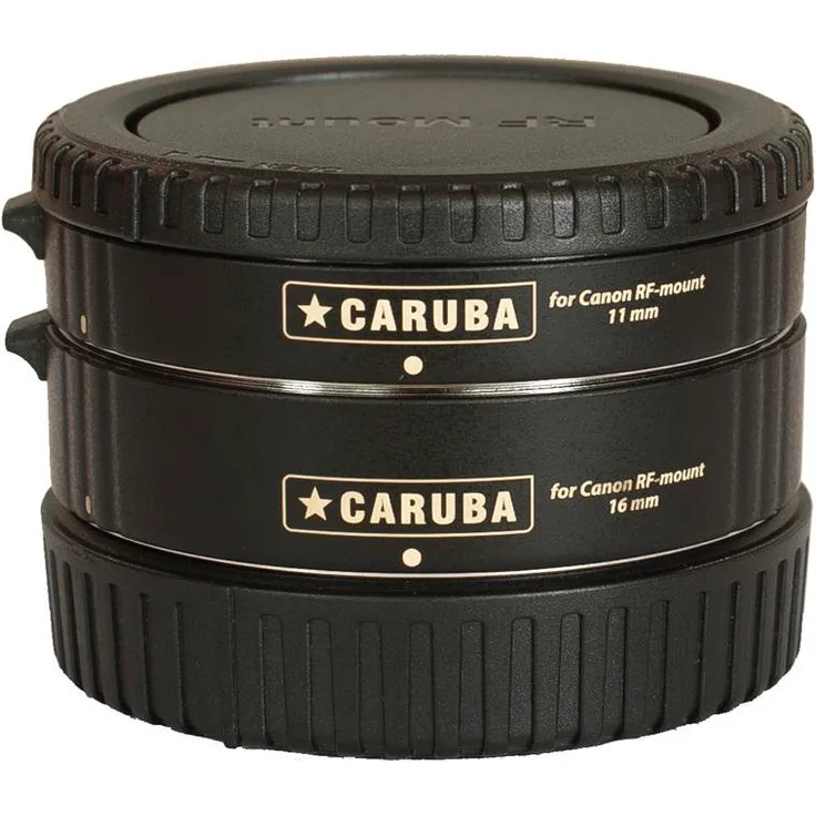 Caruba Extension Tube Set Canon Chrom (Typ II) RF Serie, Makro-Zwischenring für Canon RF Kameras, Objektivkonverter zur Detailfotografie