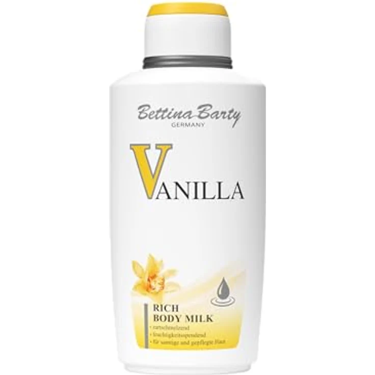 Bettina Barty VANILLA Rich Body Milk 500ml | Feuchtigkeitsspendend | Unverwechselbarer Vanilla Duft | 1 x 500ml – Bild 1