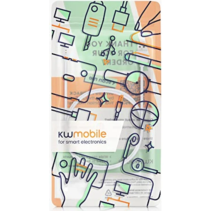 kwmobile USB Kabel Charger für Willful Fitnesstracker / Smartwatch YAMAY / Fitpolo / Wyze / Umidigi, 100 cm, weiß, schnelles Laden – Bild 5