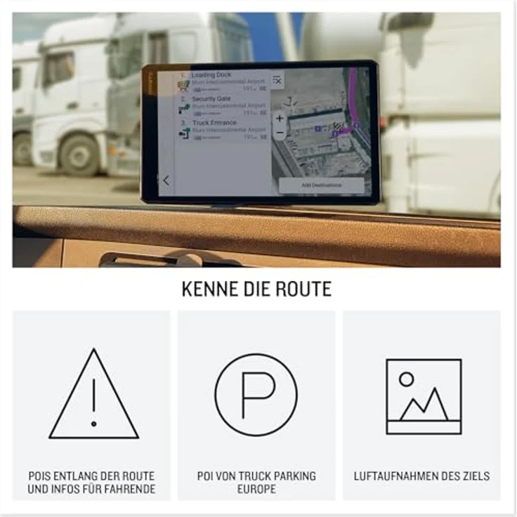 Garmin dēzl LGV1020, 10 Zoll Lkw-Navigationssystem mit benutzerdefinierter Routenplanung und Satellitenbildern – Bild 5