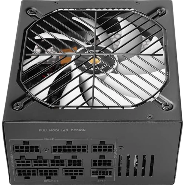 Tacens Valeo V 800M, ATX 3.1 Netzteil 800W, 80Plus Silver, AI2-RPM FDB 140mm Lüfter, modulare Kabelmanagement, schwarz – Bild 3