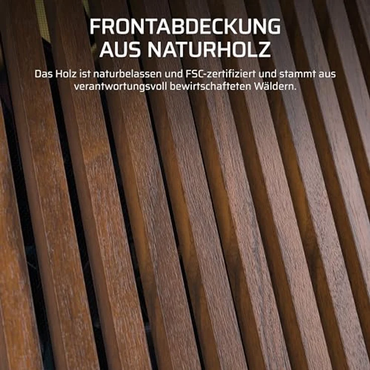 Corsair FRAME 4000D RS, Midi-Tower Gaming Gehäuse für E-ATX mit gehärtetem Glas-Seitenteil, Schwarz-Walnuss – Bild 4