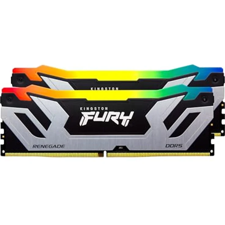 Kingston FURY Renegade Silber RGB XMP 48GB DDR5 Desktop Gaming Speicher (Kit mit 2) - Extreme Übertaktung, Intel XMP 3.0, Aluminium-Kühlkörper – Bild 2
