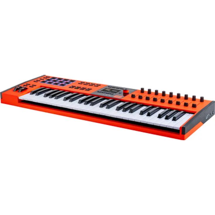 Arturia KeyLab 49 mk3 Ultra, MIDI-Controller mit 49 anschlagdynamischen Tasten, beleuchteten Performance-Pads und USB-C-Anschluss, orange