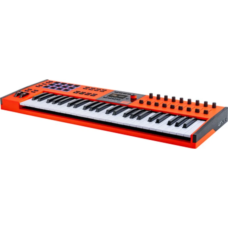 Arturia KeyLab 49 mk3 Ultra, MIDI-Controller mit 49 anschlagdynamischen Tasten, beleuchteten Performance-Pads und USB-C-Anschluss, orange