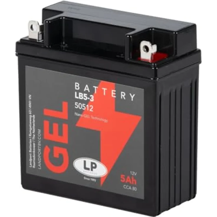 Landport LB5-3, 12V 5Ah Gel-Motorradbatterie mit hoher Startleistung und wartungsfreiem Design – Bild 1