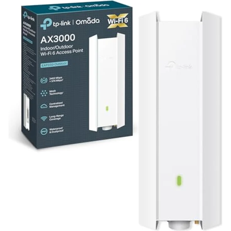 TP-Link Dual-Band Access Point AX3000 | WiFi 6, PoE+, nahtloses Roaming | Outdoor Indoor Bridge, Wetterfest – Bild 1