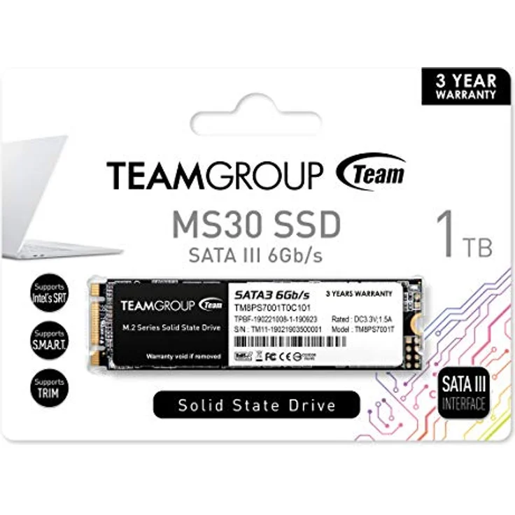 Team Group MS30 - Solid-State-Disk - 1 TB - intern - M.2 2280 - SATA 6Gb/s (TM8PS7001T0C101) – Bild 6