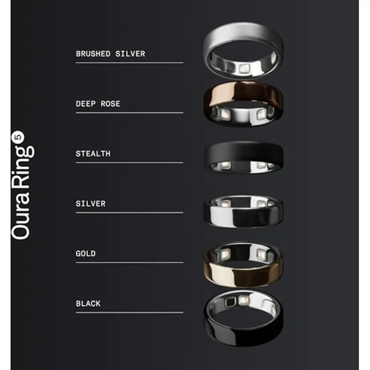 OURA Ring 5, Smart Ring in Schwarz, Größe 7 mit Gesundheits-Tracking Funktionen – Bild 7