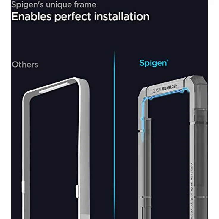 Spigen AlignMaster Displayschutzfolie für Samsung Galaxy A52 5G/4G/A52s 5G, Vollflächige Abdeckung, Kratzfest, 9H Härte, Schwarz – Bild 5