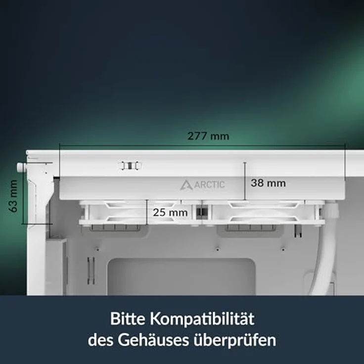 ARCTIC Liquid Freezer III Pro 240 A-RGB (White), AIO CPU Kühler mit 2 x 120 mm Wasserkühlung, 38 mm Radiator, PWM-Pumpe und VRM-Lüfter für AMD AM5/AM4 & Intel LGA1851/1700 - Weiß – Bild 2