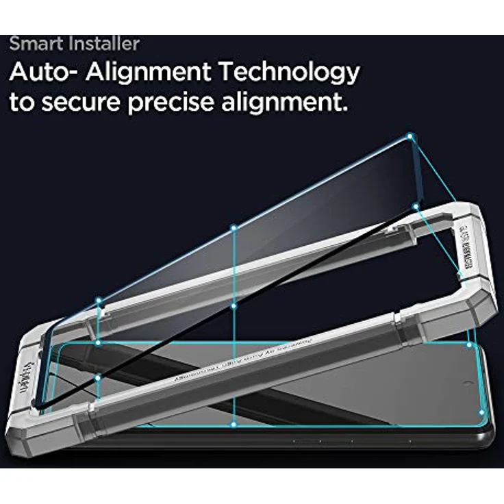 Spigen AlignMaster Displayschutzfolie für Samsung Galaxy A52 5G/4G/A52s 5G, Vollflächige Abdeckung, Kratzfest, 9H Härte, Schwarz – Bild 2