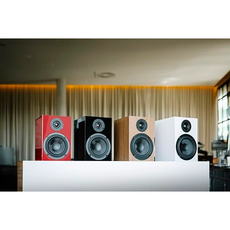 Pro-Ject Speaker Box 5 E, HiFi Regallautsprecher mit 2-Wege-Bassreflexprinzip, 5-Zoll-Fiberglas-Bass/Mitteltöner, MDF-Gehäuse, weiß – Bild 4