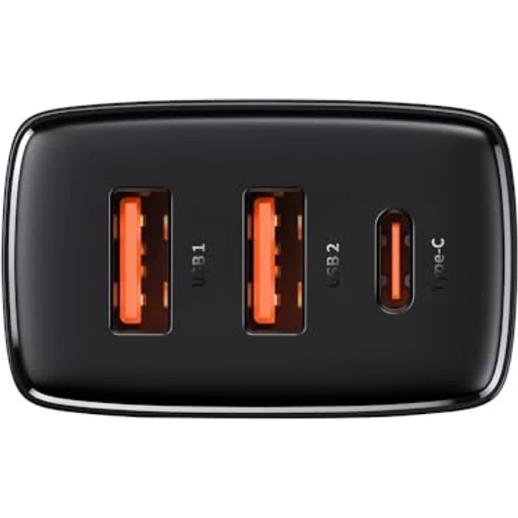 Baseus Compact Quick Charger CCXJ-E01, 2× USB-A + USB-C PD 3 A 30 W, schwarz – Bild 4