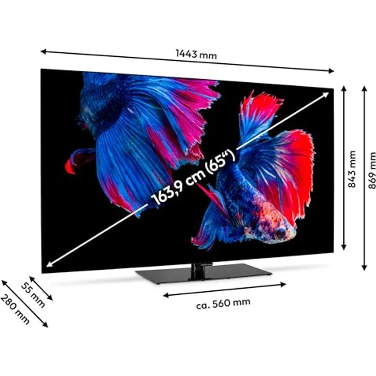 MEDION MD 865901, 65 Zoll OLED Fernseher mit Smart-TV, Dolby Vision HDR, Dolby Atmos, TiVo, Schwarz – Bild 7