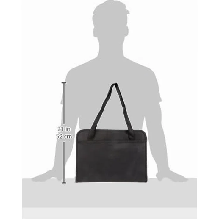 VELOFLEX Aktenordner Veloflex Fächertasche Office 4446880, DIN A4, 24 Fächer, Textil, schwarz mit Tragegriff – Bild 3