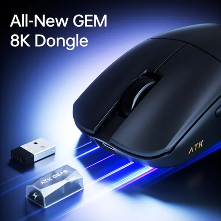 ATK F1 V2 Ultimate, kabellose Gaming-Maus mit 8K-Polling, ultraleicht (38g) - weiß – Bild 8