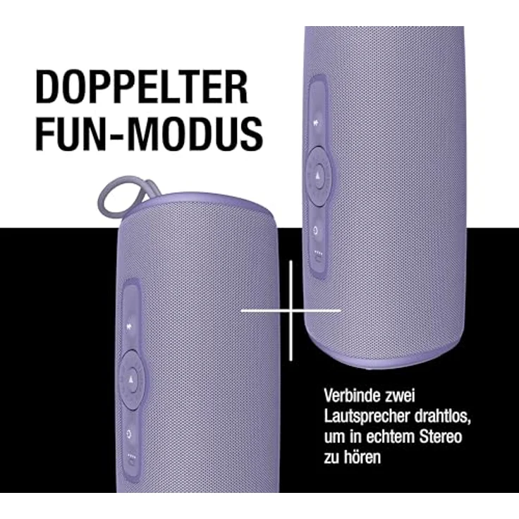 Fresh 'n Rebel Bold M2, Bluetooth Lautsprecher mit 24 Uhr spielzeit, Wasserdichter (IP67) Tragbarer musikbox Bluetooth, Party Mode, Lautstärkeregelungsring, Tiefe Bässe, Kräftige Lautstärke (Lila) – Bild 5
