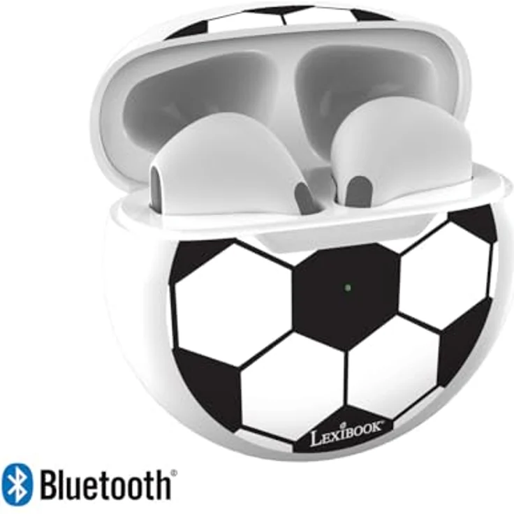 Lexibook HPBT05FO, Draadloze Stereooordopjes mit Hoge Geluidskwaliteit, Geïntegreerde Microfoon, Slimme Aanraakbediening, Oplaadetui, Geluidsniveau Beperkt tot 85 dB, Zwart/Wit – Bild 2