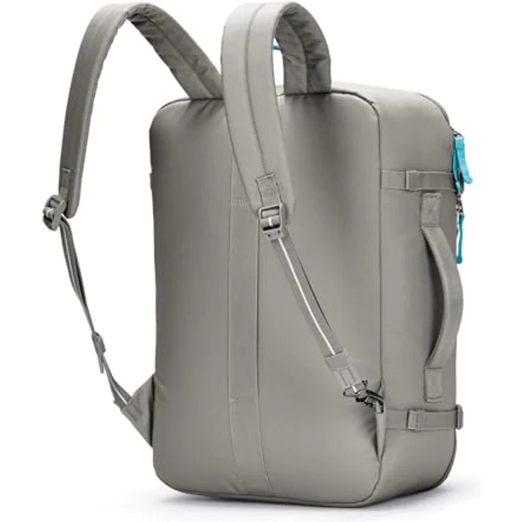 Pacsafe GO 34l, Notebook Rucksack aus recyceltem Polyester mit abschließbarem Hauptfach, Farbe Stone – Bild 4