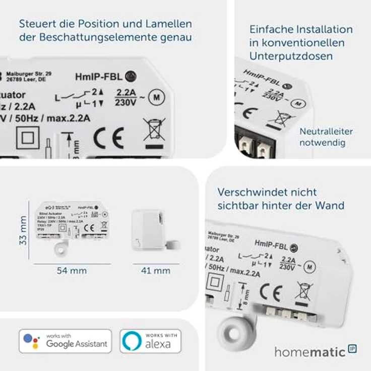 Homematic IP Jalousieaktor – Unterputz (HmIP-FBL) – Bild 3