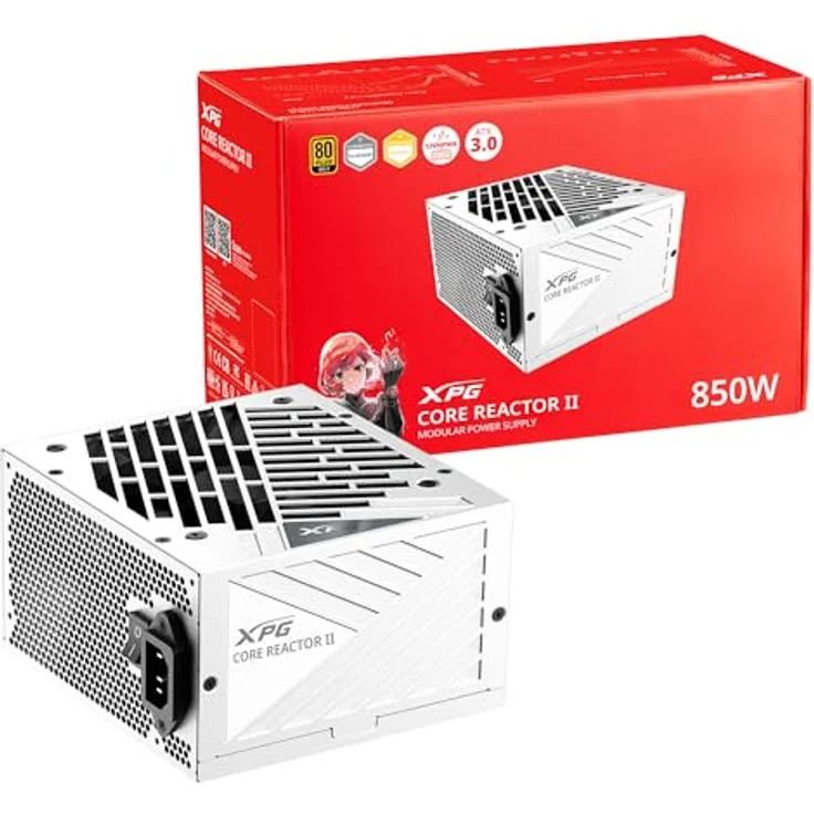 XPG CorereactorII850G-BKCUS PC-Stromversorgung, 850 W, Core Reactor II 80 Plus, Gold, ATX, Modular, luftgekühlt – Bild 2