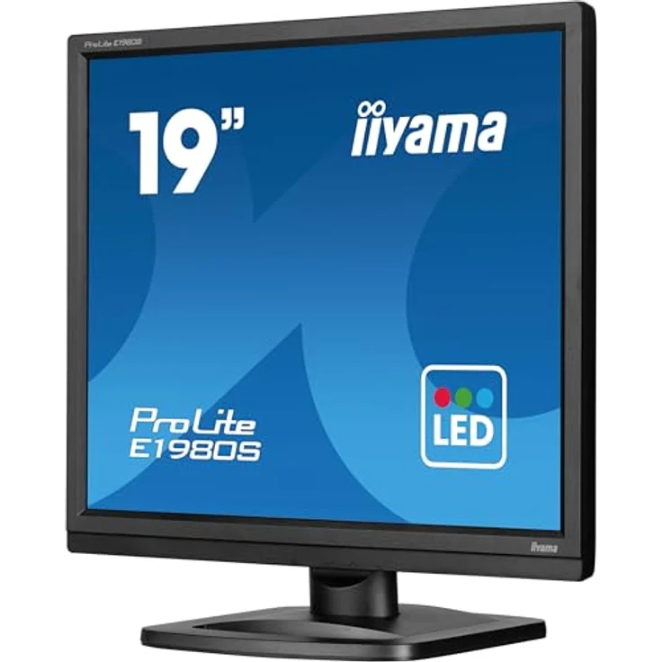 iiyama Prolite E1980S-B1 48cm 19" LED-Monitor SXGA HDMI DP schwarz mit integrierten Lautsprechern – Bild 3