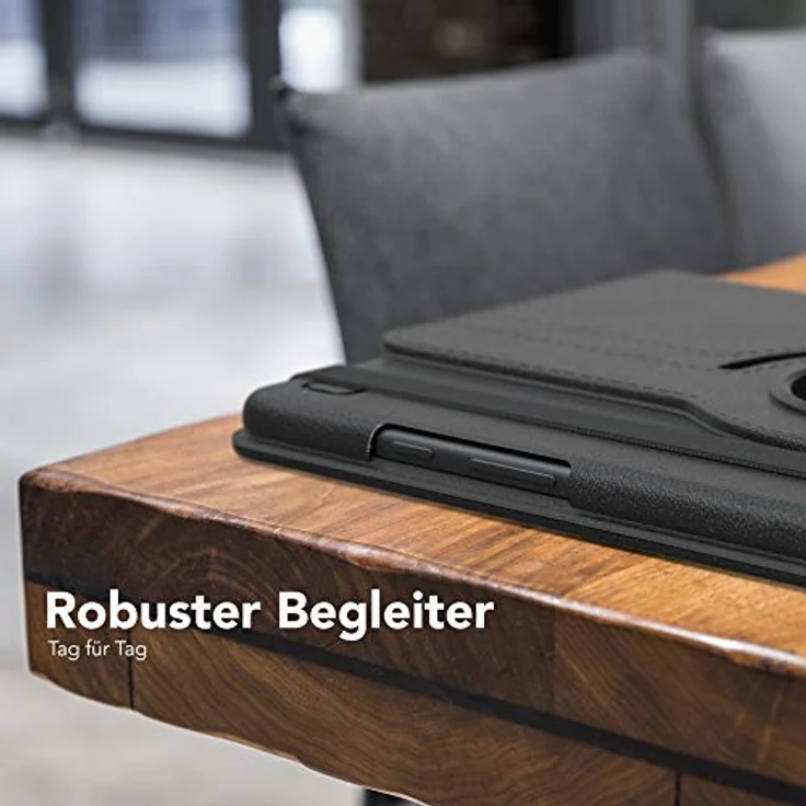EAZY CASE - Tablet Hülle kompatibel mit Samsung Galaxy Tab A7 - mit Standfunktion, Schutzhülle mit Sleep und Wake Funktion, Tablet Case, Tablet Klapphülle aus Kunst Leder - Uni Schwarz – Bild 2