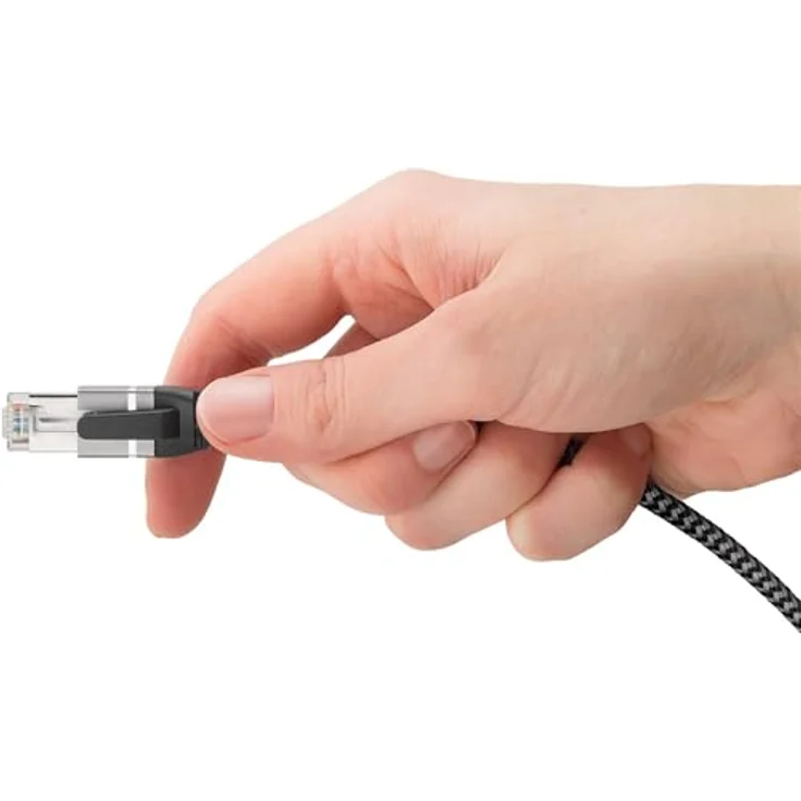 Goobay Ethernet-Kabel USB-C 3.1 auf RJ45 Slim, 5 m, CAT 6, bis zu 1 Gbit/s, schwarz-silber – Bild 6