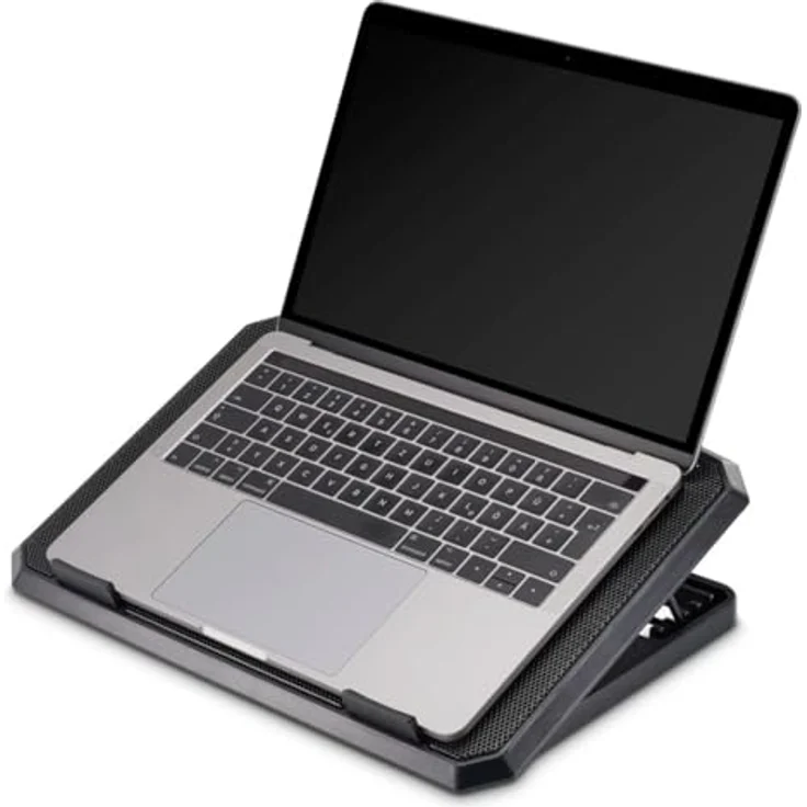 Hama Laptop-Kühler Black Metal, neigbar, leise, 2 Lüfter, 40 cm (15,6), Schwarz – Bild 4