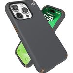 Speck Presidio2 Pro iPhone 15 Pro Hülle – MagSafe-kompatibel, 3,5 m Fallschutz, kratzfest, weiche Haptik, 6,1 Zoll – Anthrazitgrau/Kaltbronze/Weiß