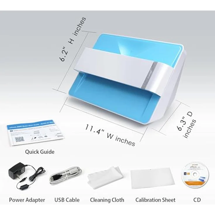 Plustek ePhoto Z300, Dokumentenscanner mit automatischer Scanfunktion und Bildbearbeitungssoftware, weiß/blau – Bild 9