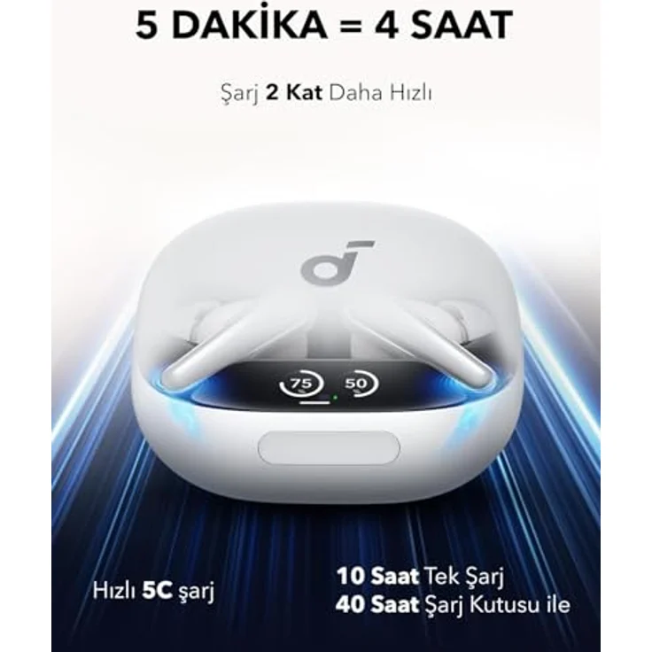 Anker Soundcore Liberty 4 Pro White True Wireless In-Ear-Kopfhörer mit aktiver Geräuschunterdrückung und 36 Stunden Akkulaufzeit – Bild 2