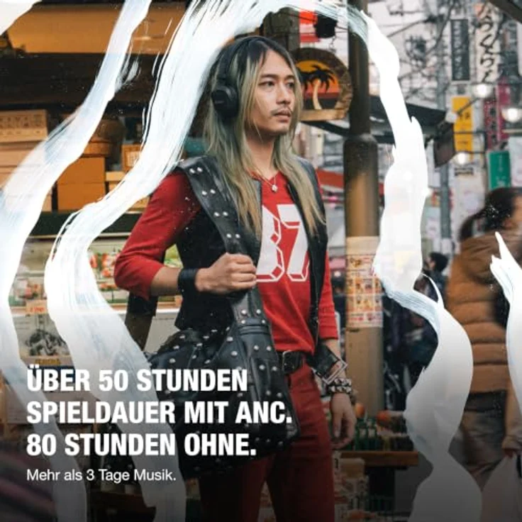MARSHALL Milton A.N.C., On-ear Kopfhörer mit adaptiver Geräuschunterdrückung, Bluetooth, 50+ Stunden Akkulaufzeit, Schwarz – Bild 2