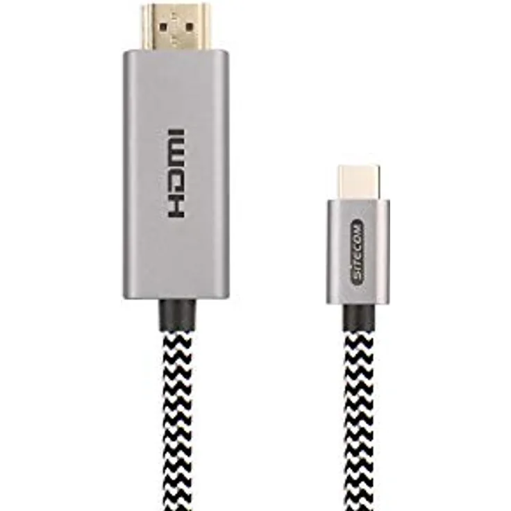 Sitecom CA-060 | USB-C auf HDMI Kabel 2 M - Ultra HD 4K-Video- und Audioausgang - für iPad Pro/MacBook Air 2018, MacBook Pro,Dell XPS,Galaxy S10/S10+/S9/S8/Note 9,Huawei P30/P20/Mate 20 Pro